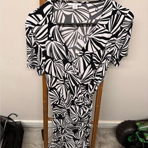 Dress Barn Black and White Patterned Dress